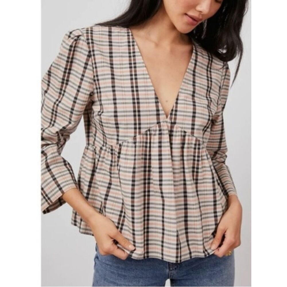 Rails Noella Cotton Poplin Top - Stockholm Check
jj3